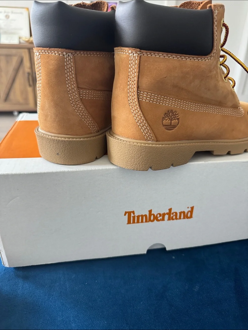 Timberland Boys Waterproof Wheat Nubuck Boots